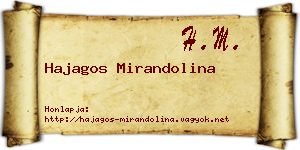 Hajagos Mirandolina névjegykártya